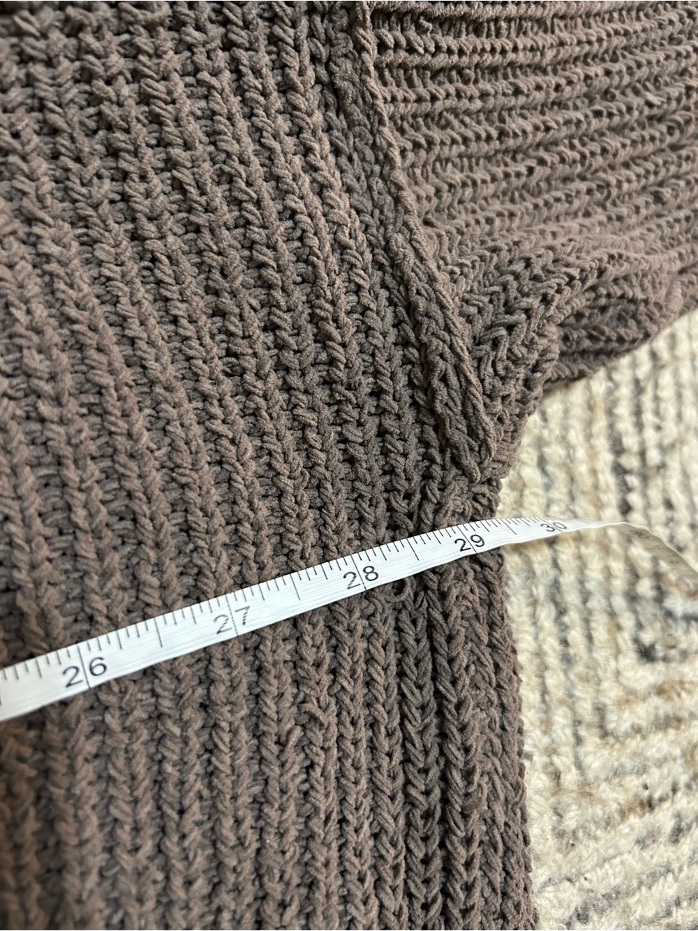 Aerie Oversized Rib-Knit Sweater Size Medium Brown Women’s Lounge - Picture 6 of 6